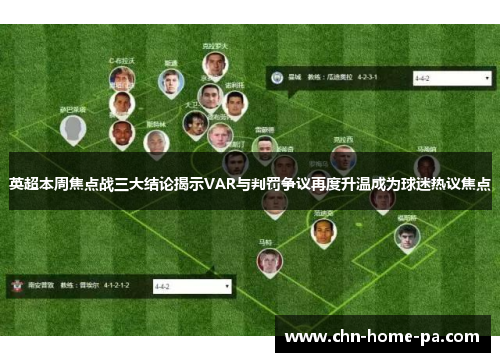 英超本周焦点战三大结论揭示VAR与判罚争议再度升温成为球迷热议焦点